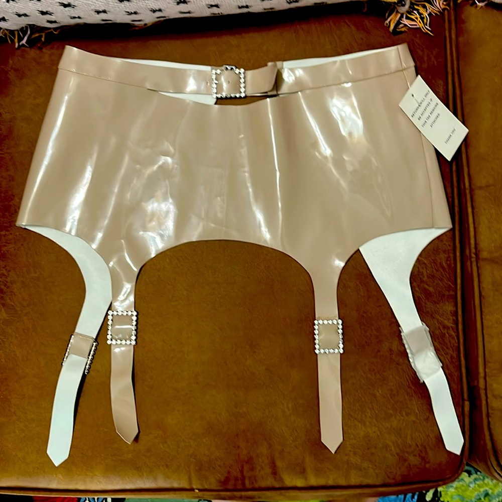 For Love & Lemons High Roller Latex Garter Belt